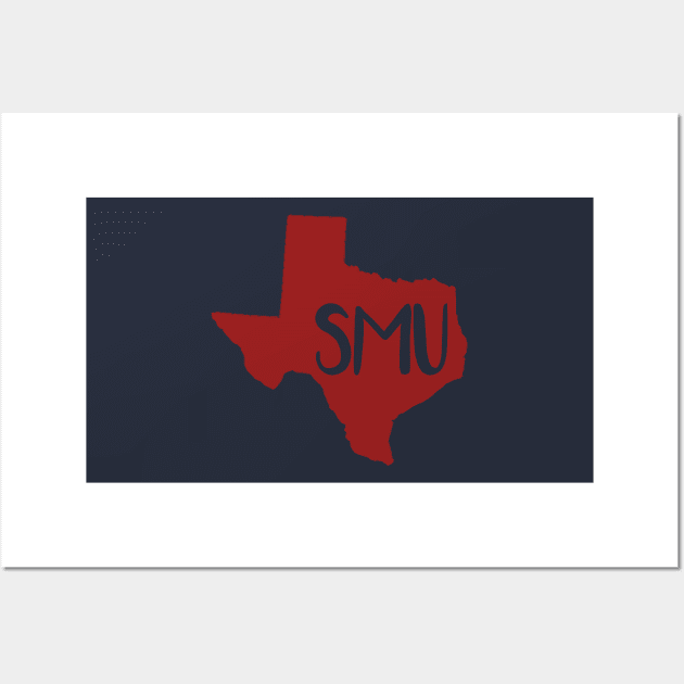 SMU Texas Wall Art by one-broke-kid